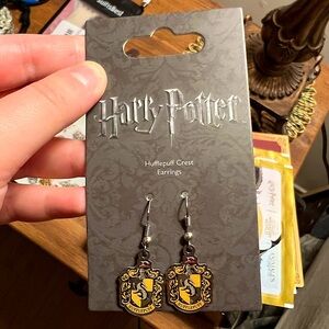 Harry Potter Hufflepuff Crest Earrings (Officially Licensed)